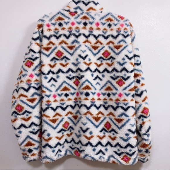 Eddie Bauer Super Warm Winter Plush Geo Fleece Pullover Sweater 1/4 Zip - Picture 5 of 5